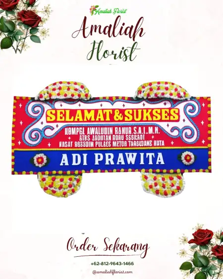 Papan Bunga Ucapan Selamat Srimanganten